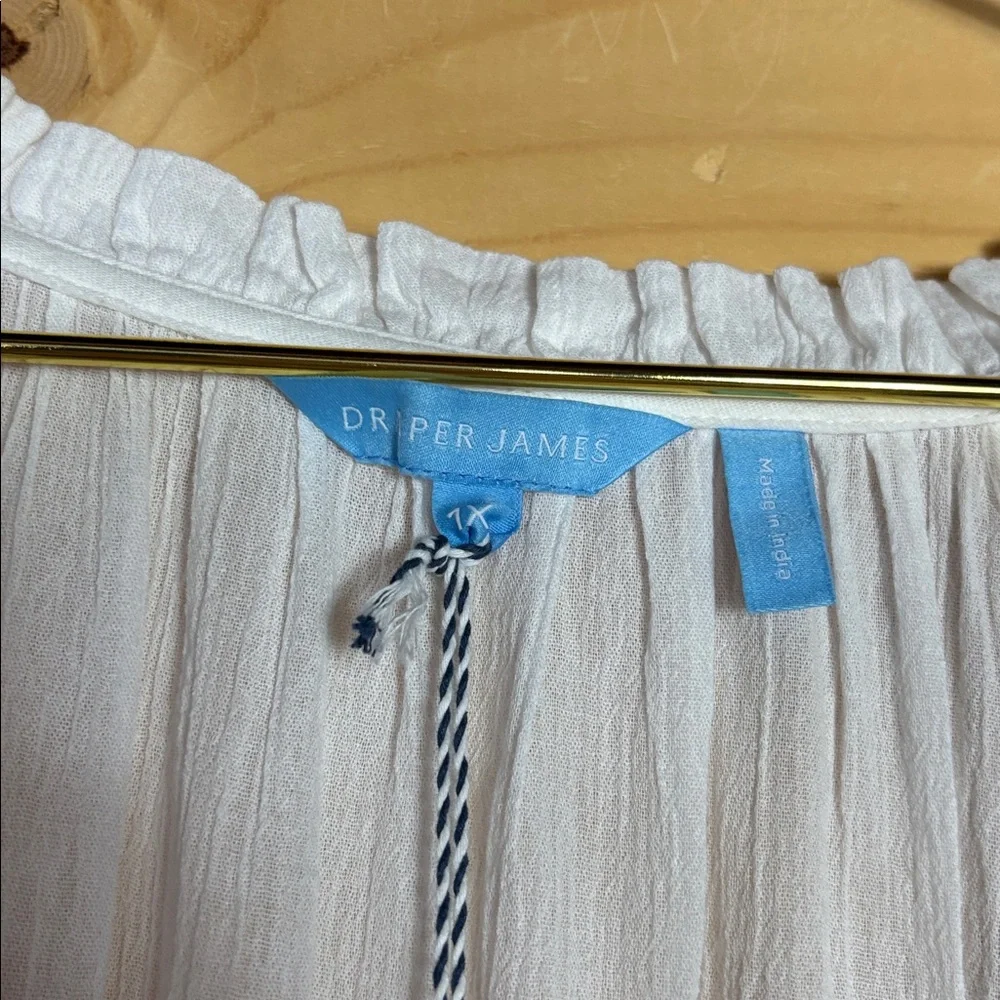 NWT Draper James white Rick rack detail dress 1x‎